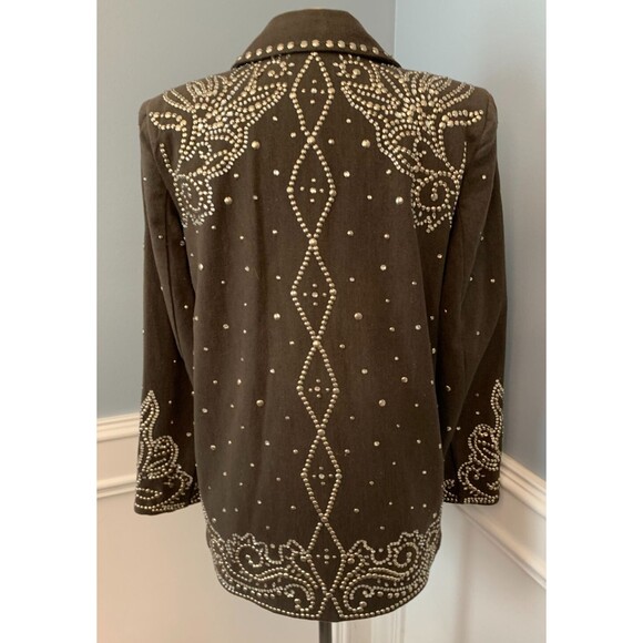 Free People Suit Set Womens 4 Embellished Blazer Pants Studded Southwestern - Picture 3 of 16